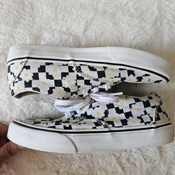 Vans Kids Doheny Flower Checkerboard Sneaker Missy Sz 4 or Womens 5.5 - Picture 7 of 9
